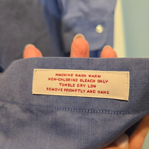 Brooks Brothers 100% cotton Button up Blue 15-33 - Picture 3 of 4